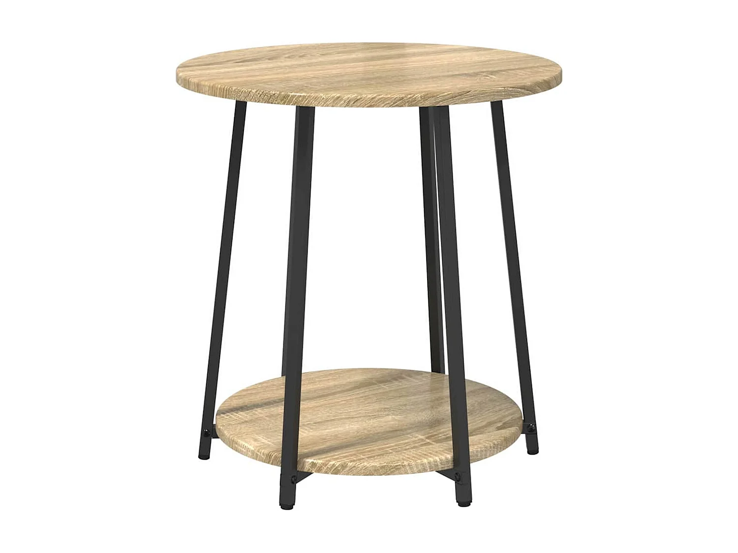 Ensemble de tables d'appoint 2 pièces Chêne Sonoma et noir