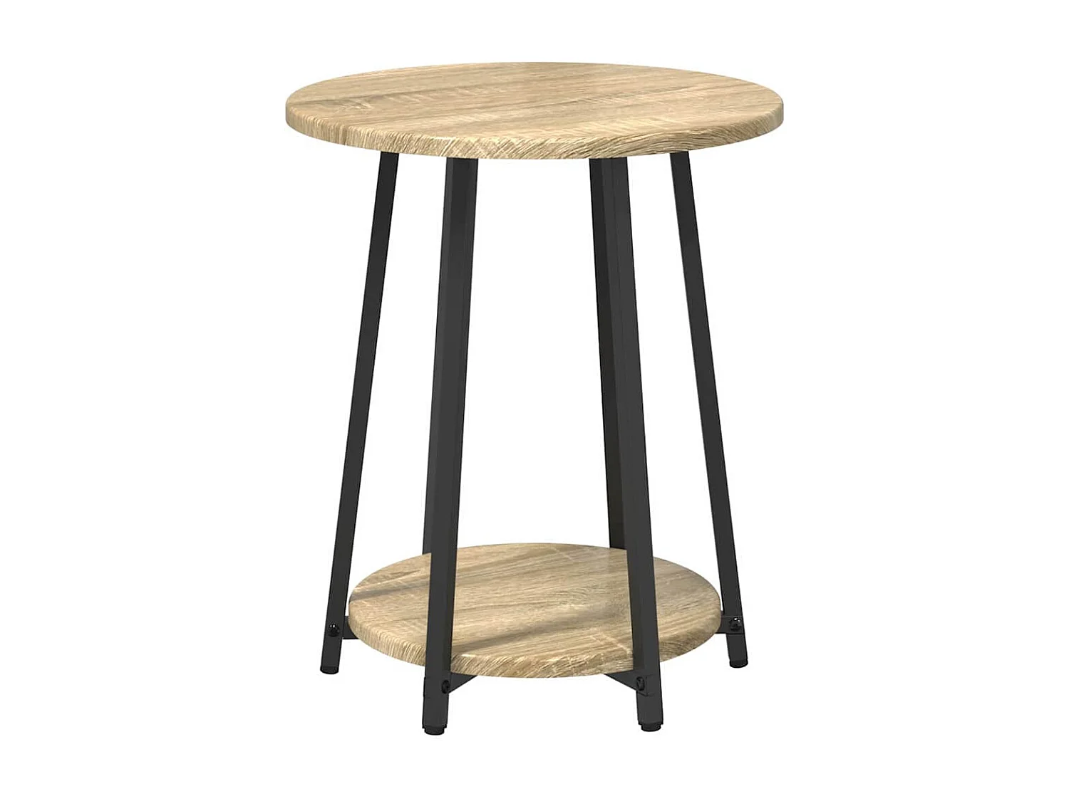 Ensemble de tables d'appoint 2 pièces Chêne Sonoma et noir
