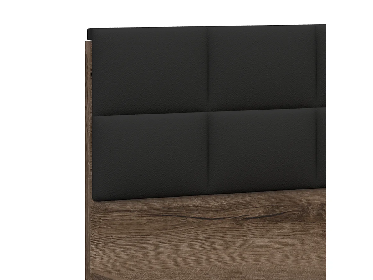 Lit coffre 160x200 sommier inclus Romane Bois