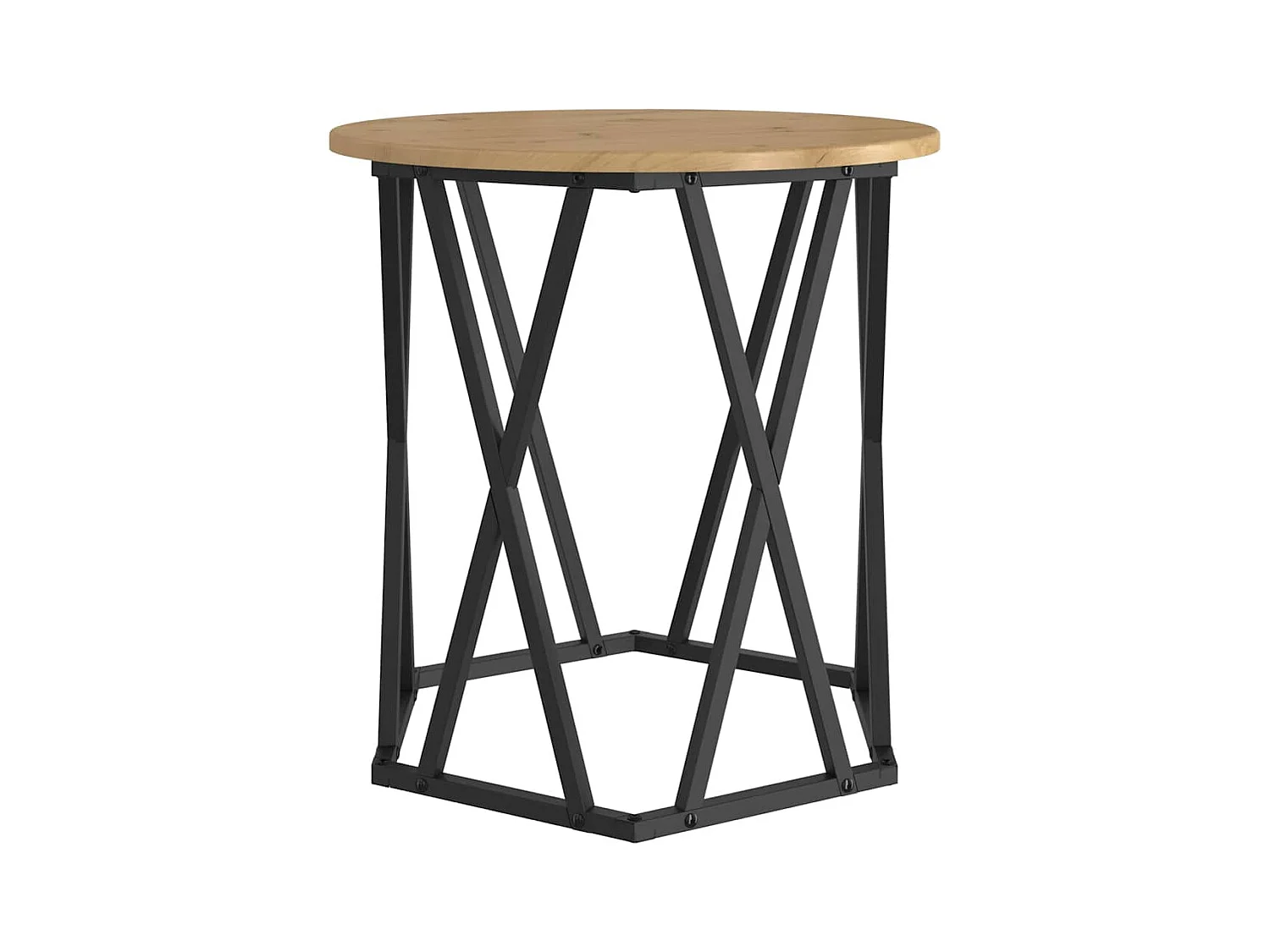 Table basse 2 pièces chêne artisanal 50 x 50 x 50 cm