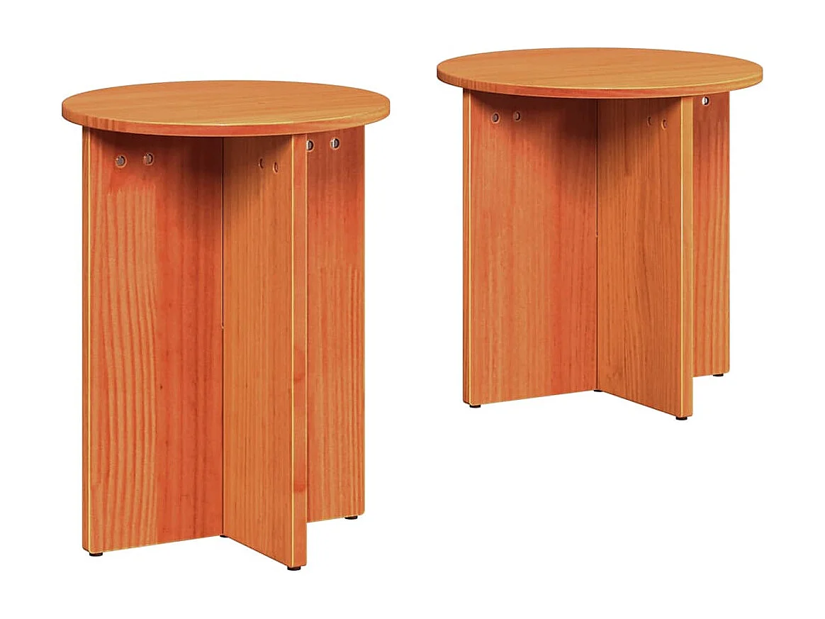 Mesa de centro 2 peças Castanho-mel 41,5 x 41,5 x 41 cm