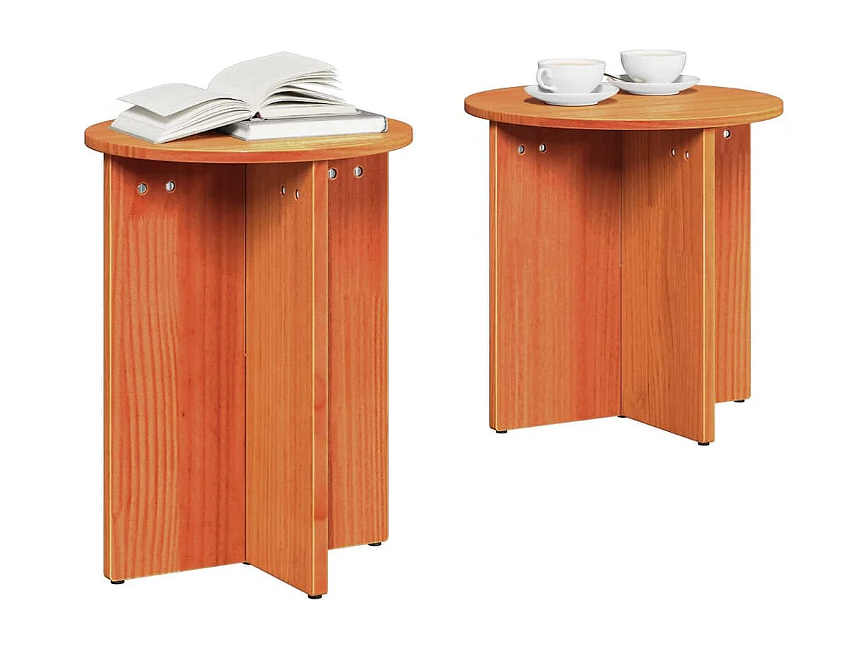 Mesa de centro 2 peças Castanho-mel 41,5 x 41,5 x 41 cm