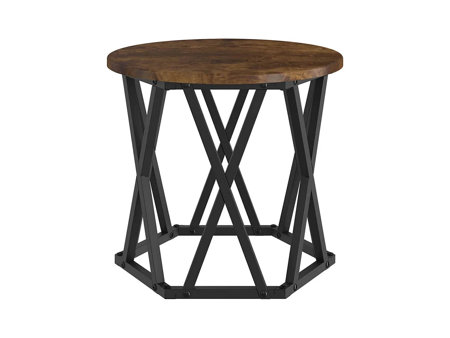 Mesa Lateral Nido 3 piezas Roble ahumado 53 x 53 x 40 cm