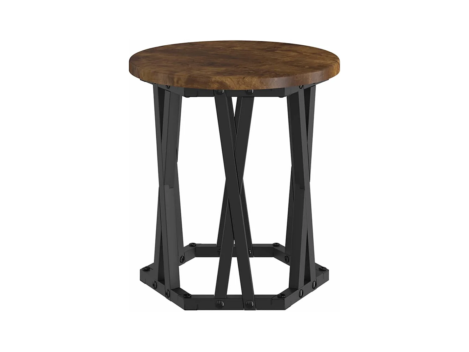 Mesa Lateral Nido 3 piezas Roble ahumado 53 x 53 x 40 cm