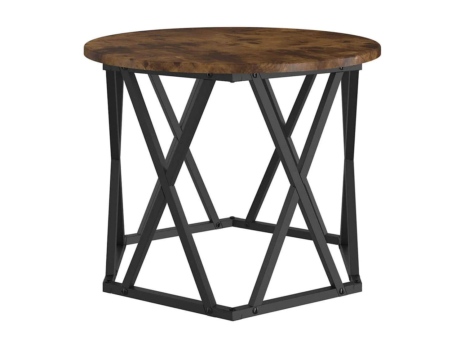 Mesa Lateral Empilhável 3 peças Carvalho fumado 53 x 53 x 40 cm