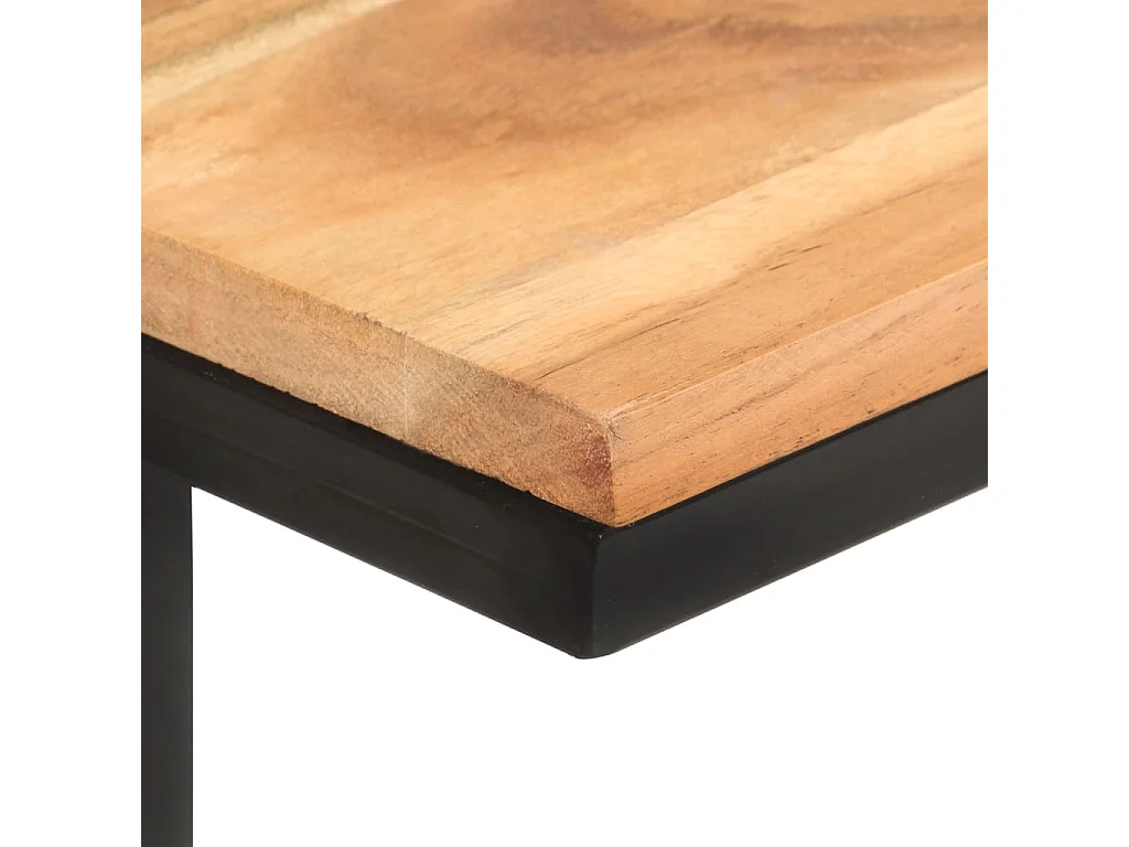 Mesitas auxiliares 2 uds madera mango maciza 31,5x24,5x64,5 cm