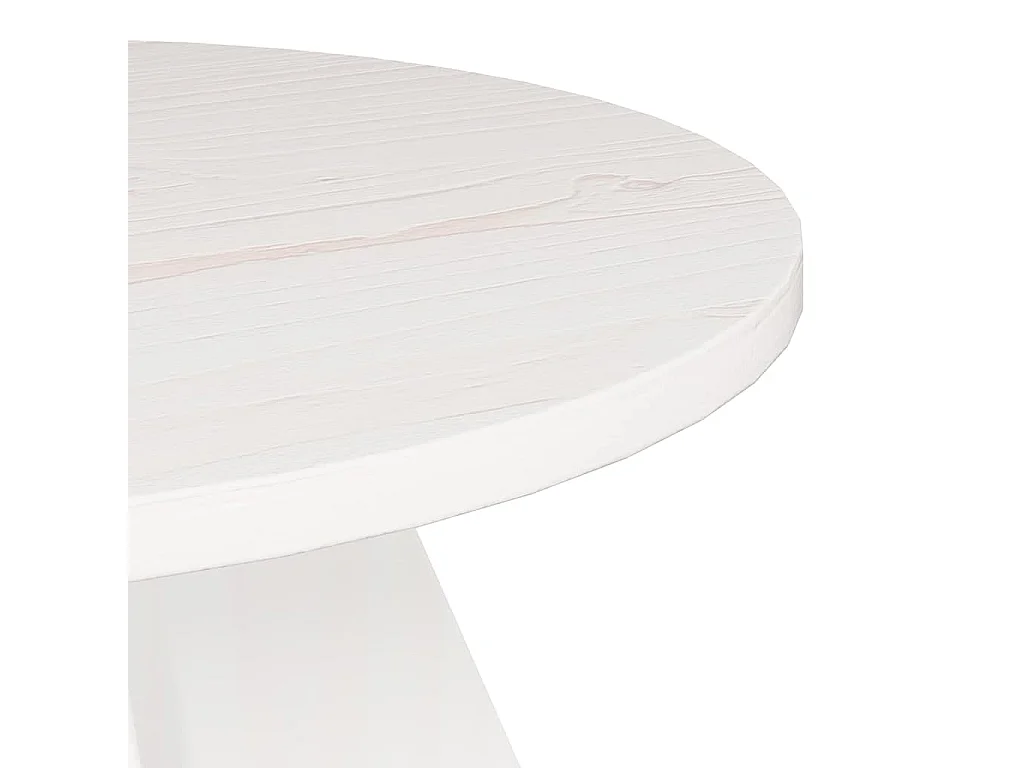 Table basse 3 pièces Blanc 49 x 49 x 30 cm Bois massif en pin
