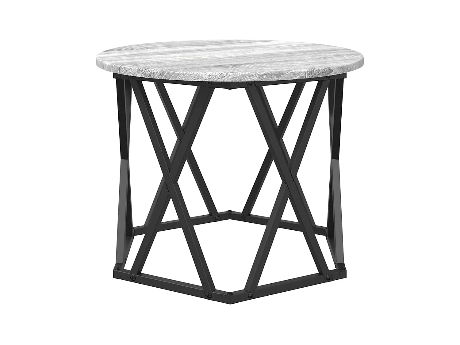 Table d'appoint empilable 3 pièces Sonoma gris 53 x 53 x 40 cm