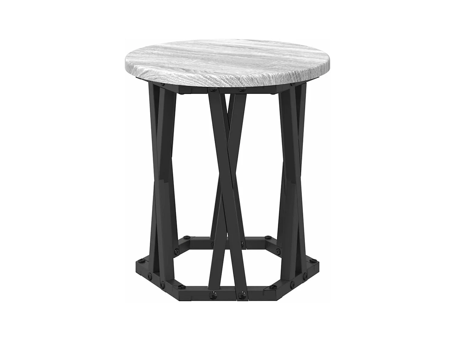 Table d'appoint empilable 3 pièces Sonoma gris 53 x 53 x 40 cm