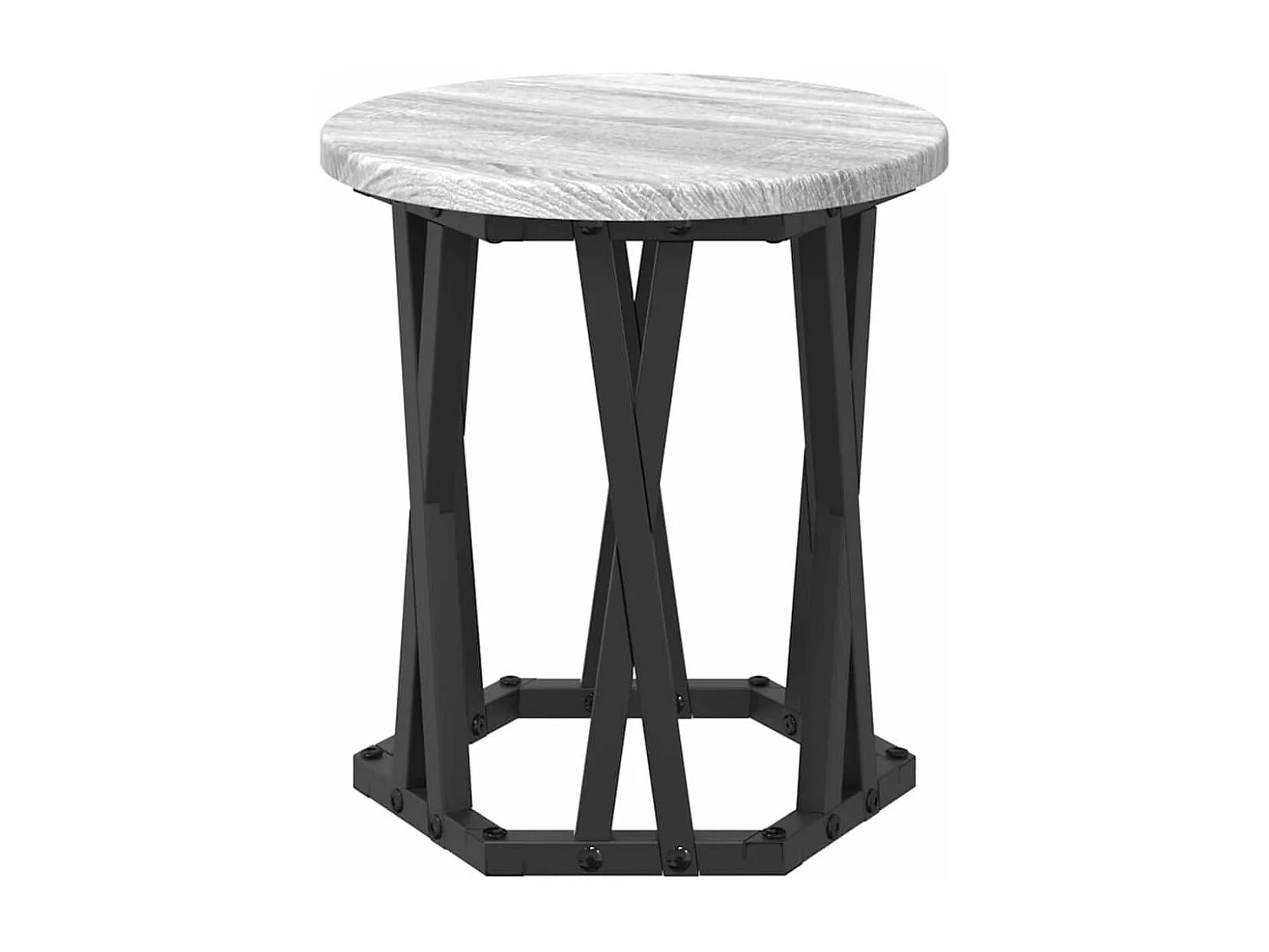 Table d'appoint empilable 3 pièces Sonoma gris 53 x 53 x 40 cm