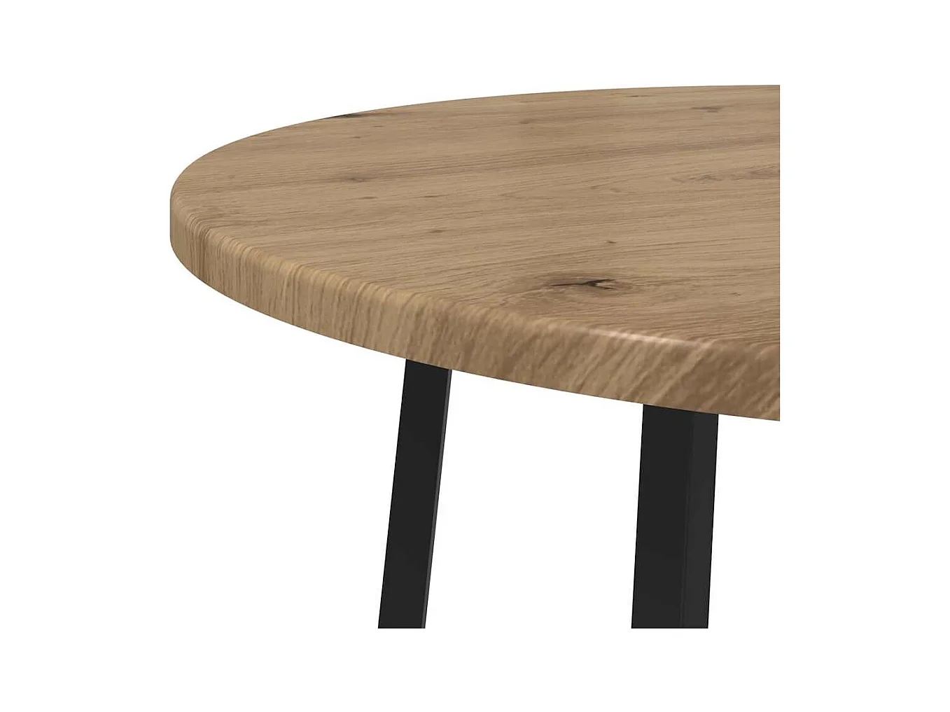 Ensemble de tables d'appoint 2 pièces Chêne artisanal et noir