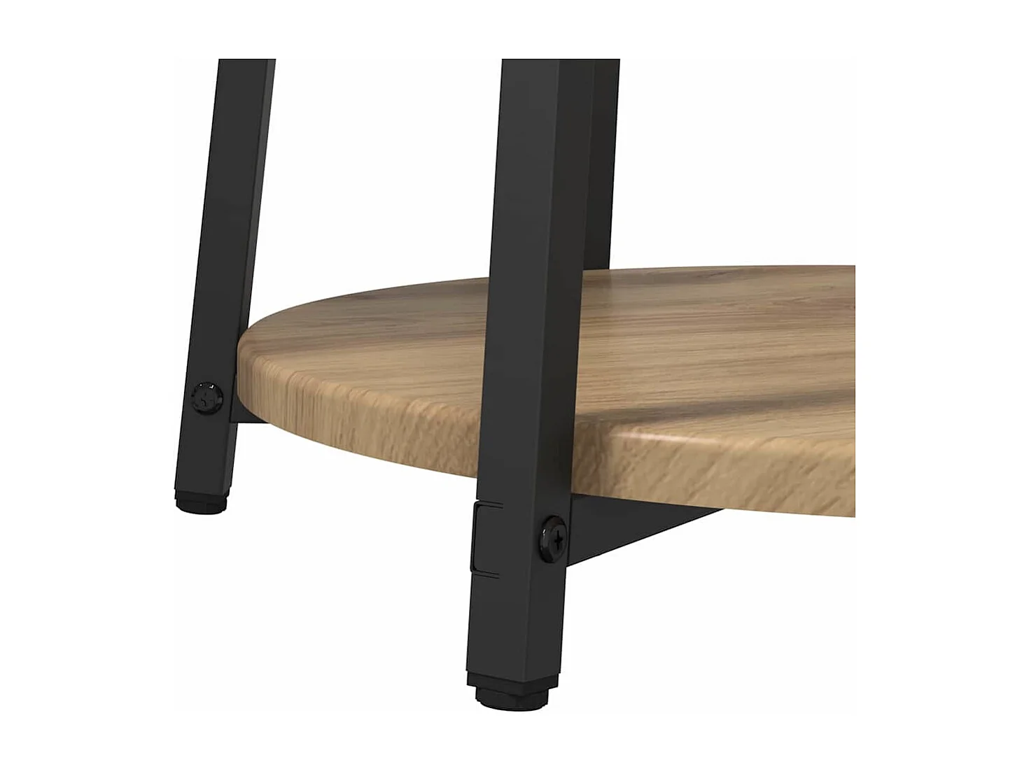 Ensemble de tables d'appoint 2 pièces Chêne artisanal et noir