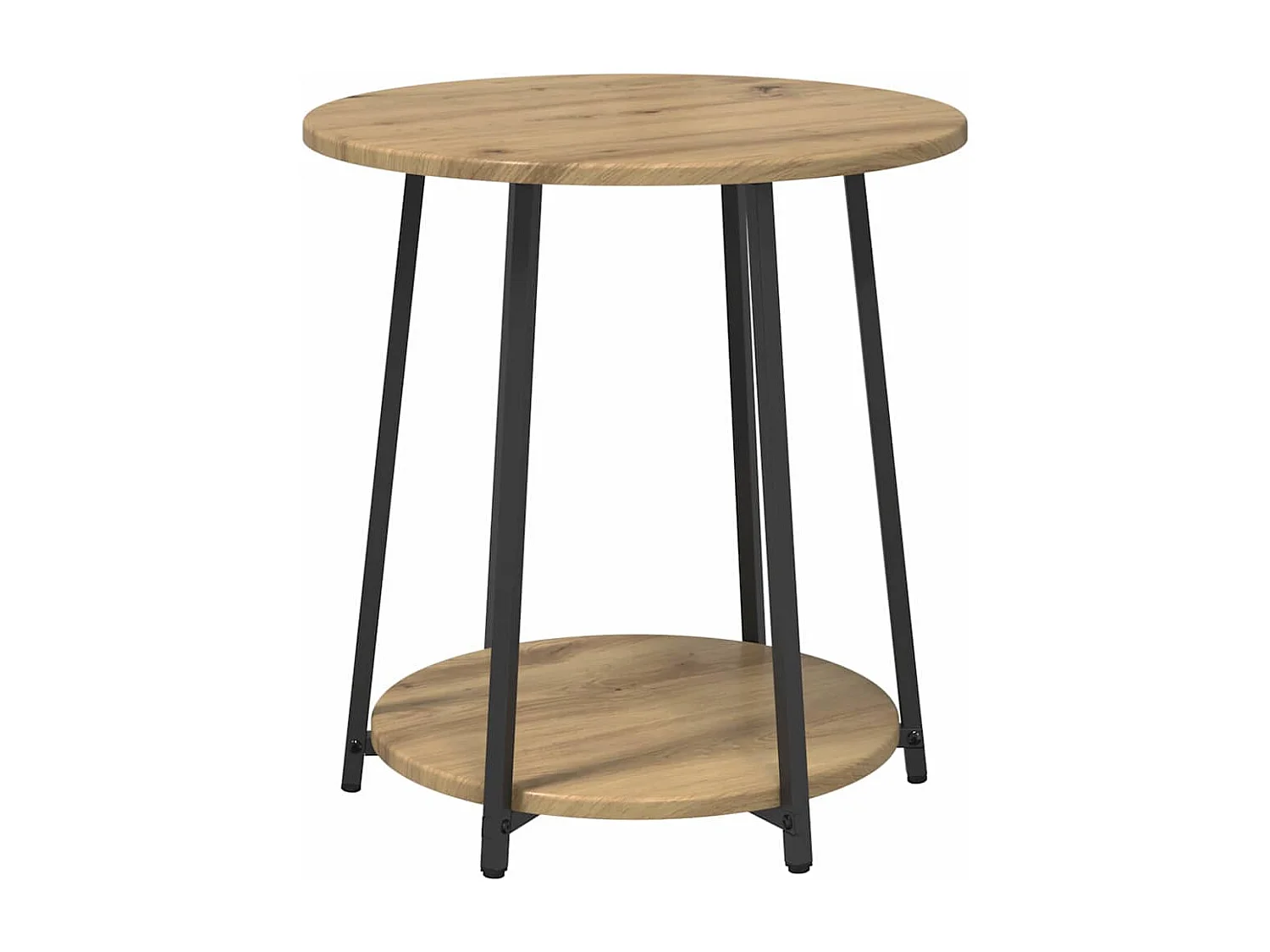 Bijzettafelset 2 pcs Artisan Eik en Zwart 50 x 50 x 51 cm