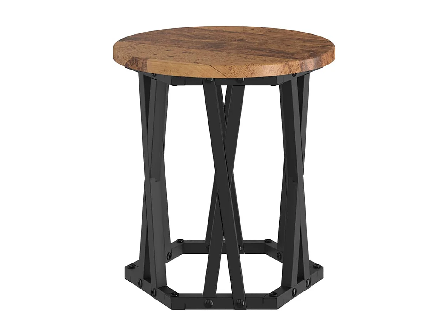 Mesa Lateral Nido 3 piezas Madera vieja 53 x 53 x 40 cm