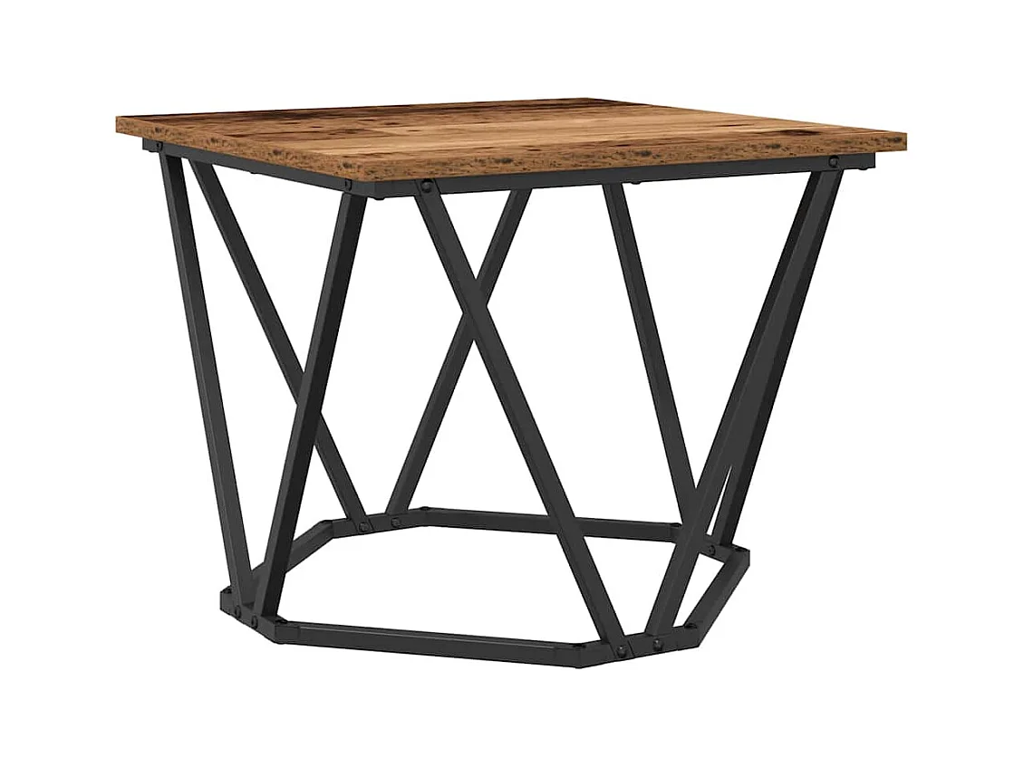 Ensemble de tables d'appoint 2 pièces Bois de récupération