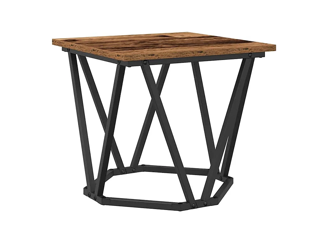 Ensemble de tables d'appoint 2 pièces Bois de récupération