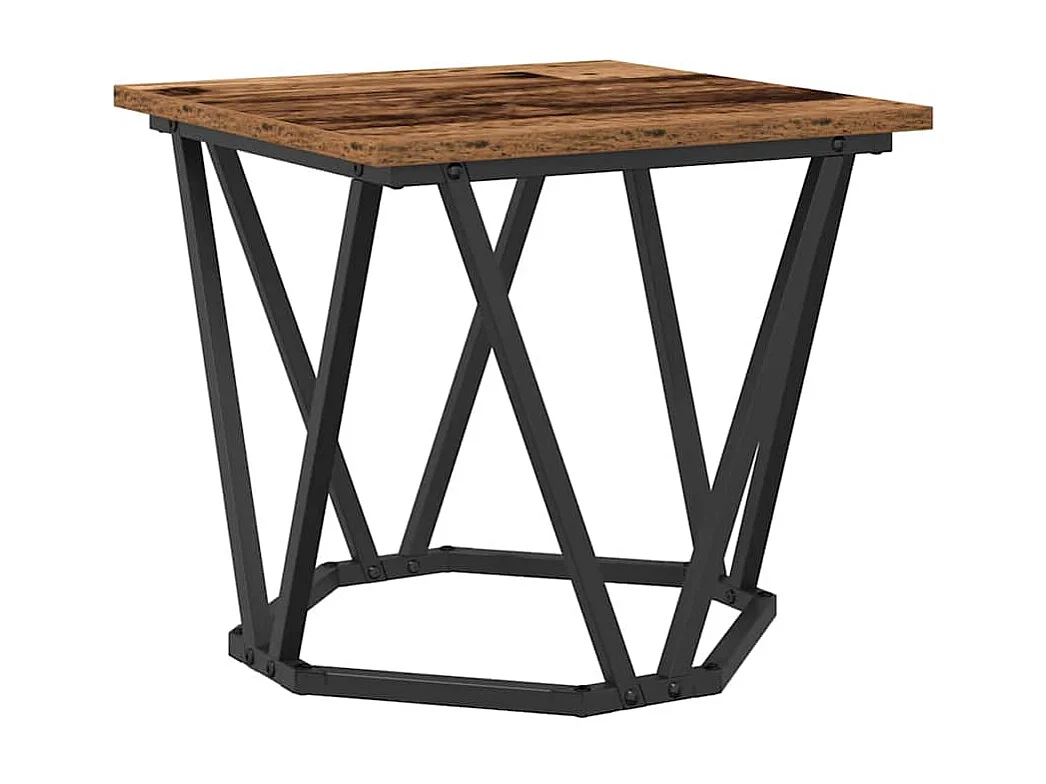 Ensemble de tables d'appoint 2 pièces Bois de récupération