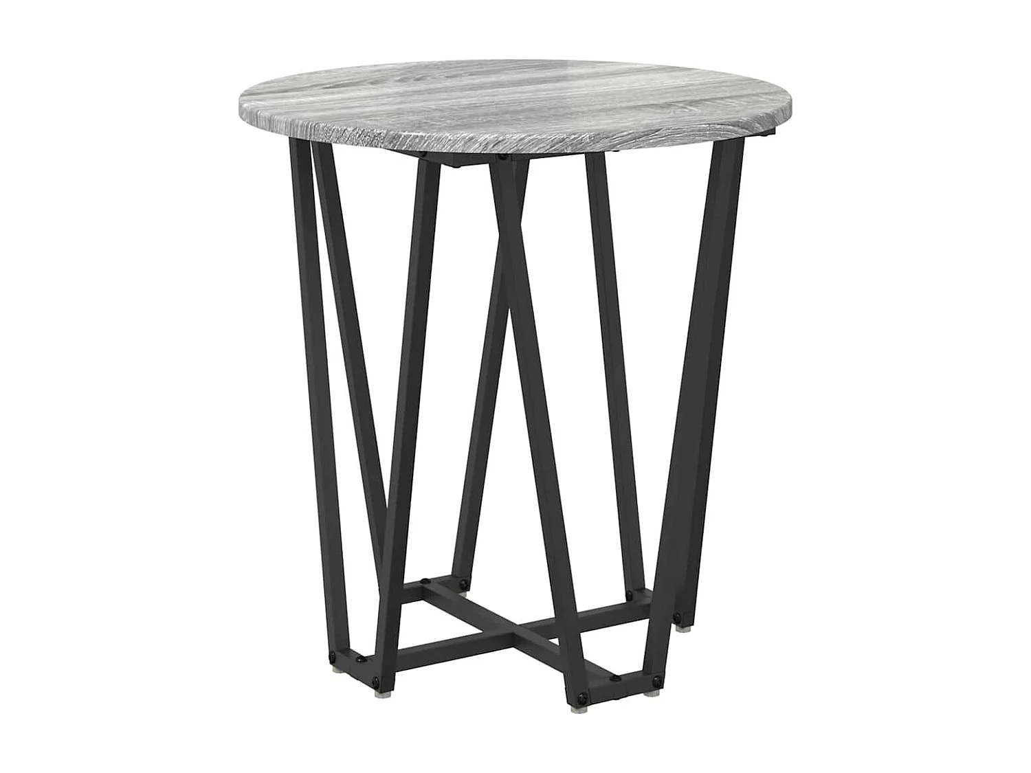Ensemble de tables d'appoint 2 pièces Gris sonoma et Noir