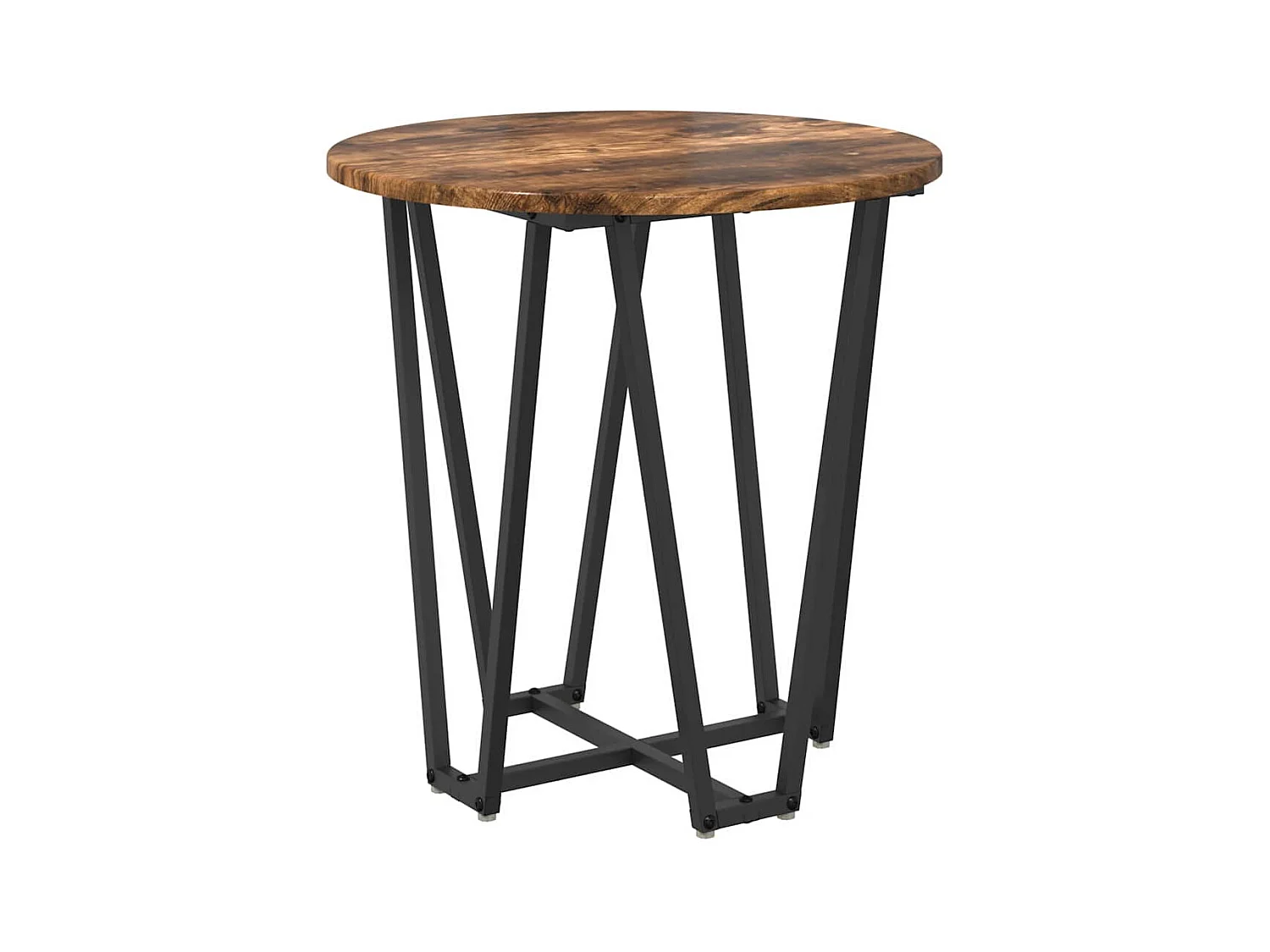 Ensemble de tables d'appoint 2 pièces Chêne fumé et noir