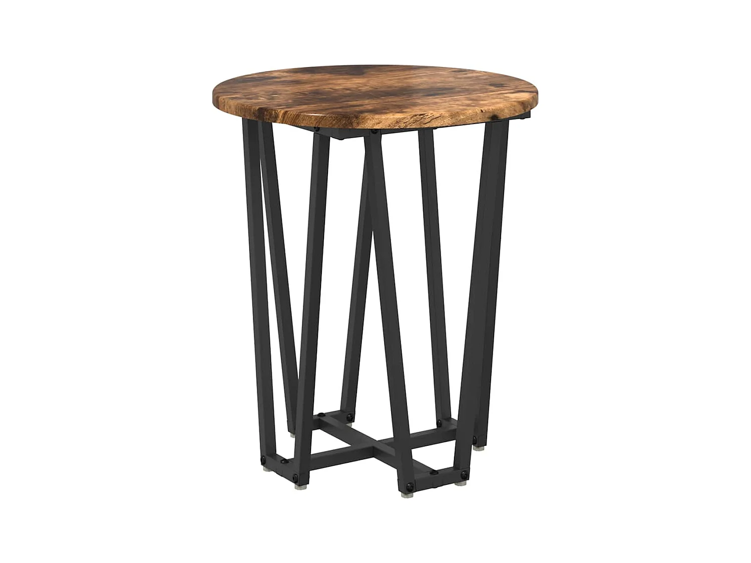 Ensemble de tables d'appoint 2 pièces Chêne fumé et noir