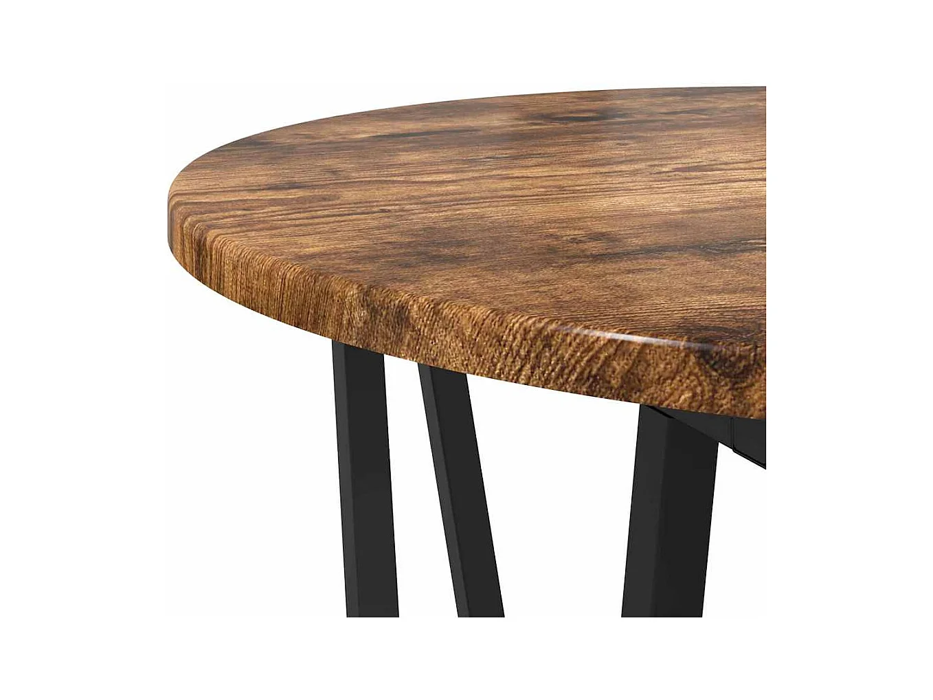 Ensemble de tables d'appoint 2 pièces Chêne fumé et noir