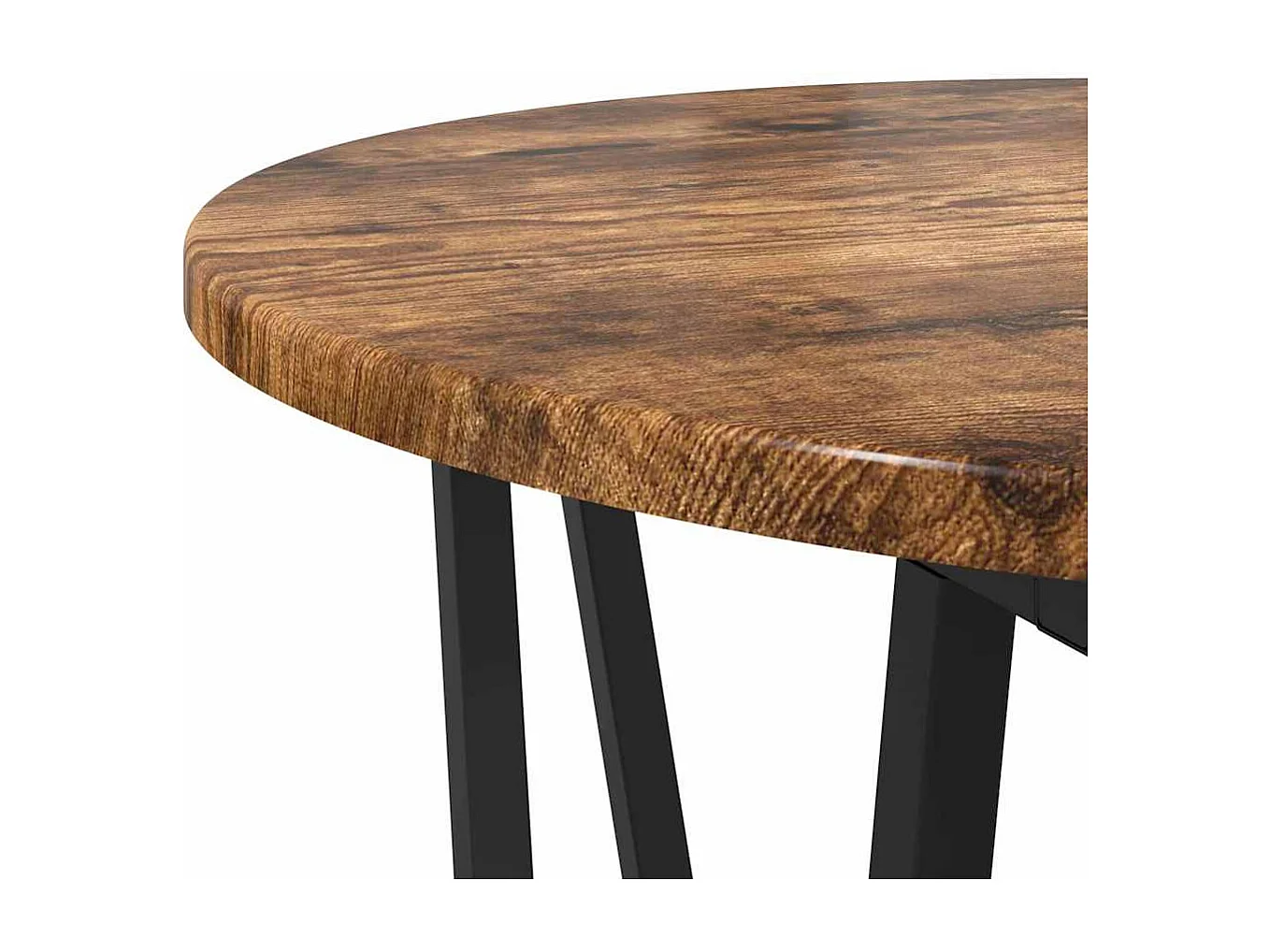 Ensemble de tables d'appoint 2 pièces Chêne fumé et noir