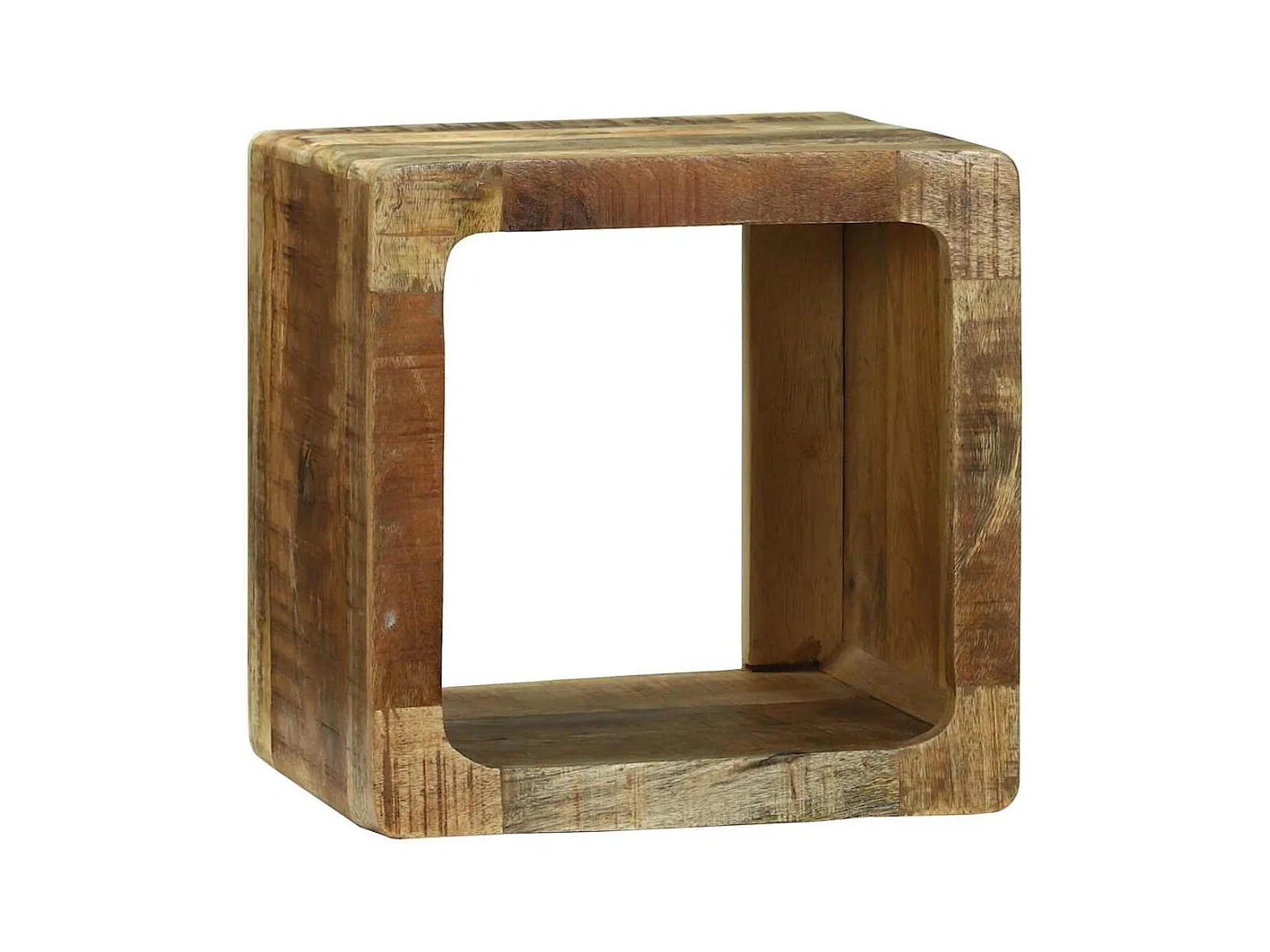 Table basse 2 pièces Marron Bois de manguier brut massif