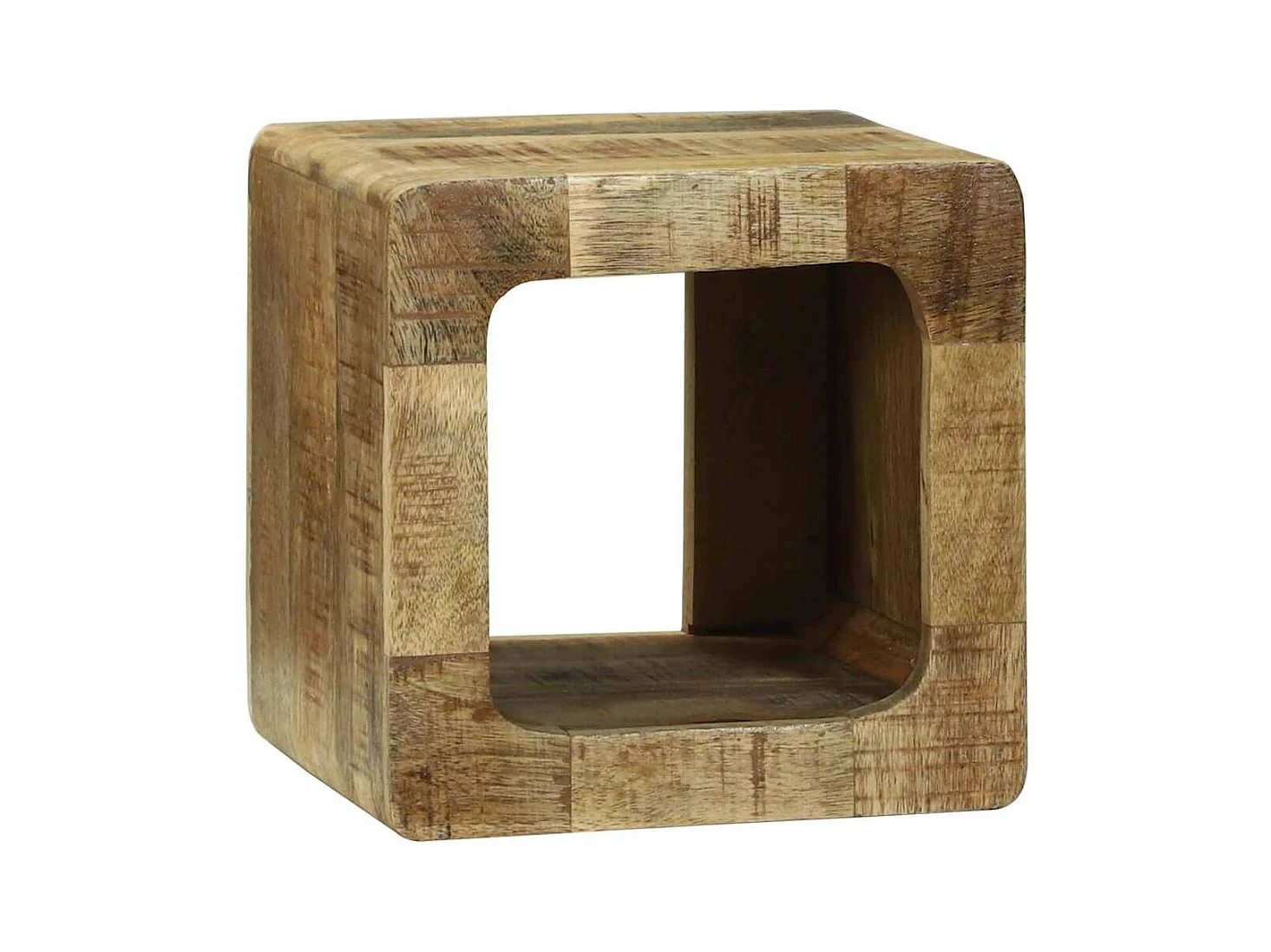 Table basse 2 pièces Marron Bois de manguier brut massif