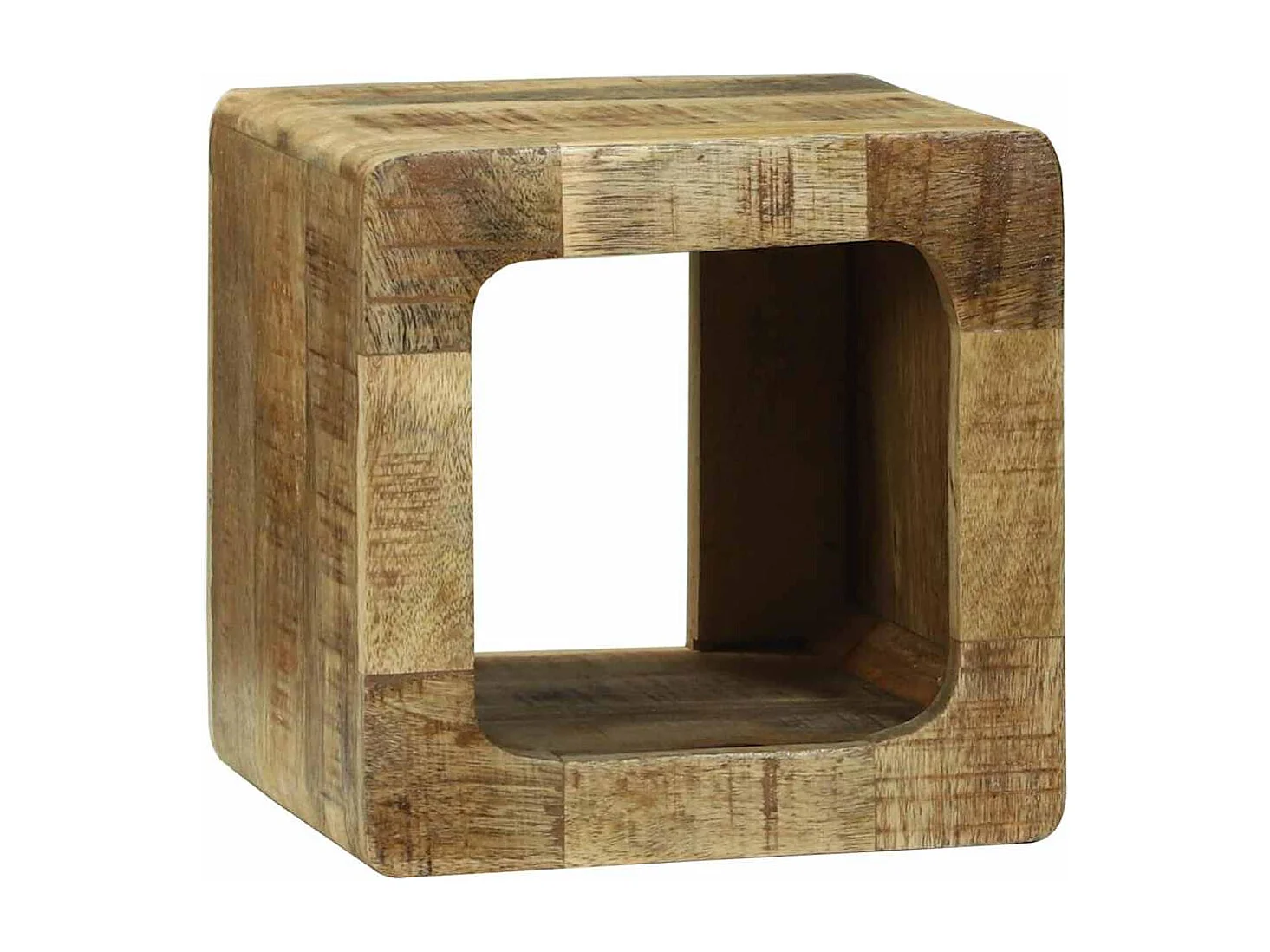 Unidad de Televisión 2 piezas Marrón Madera maciza de mango rugosa