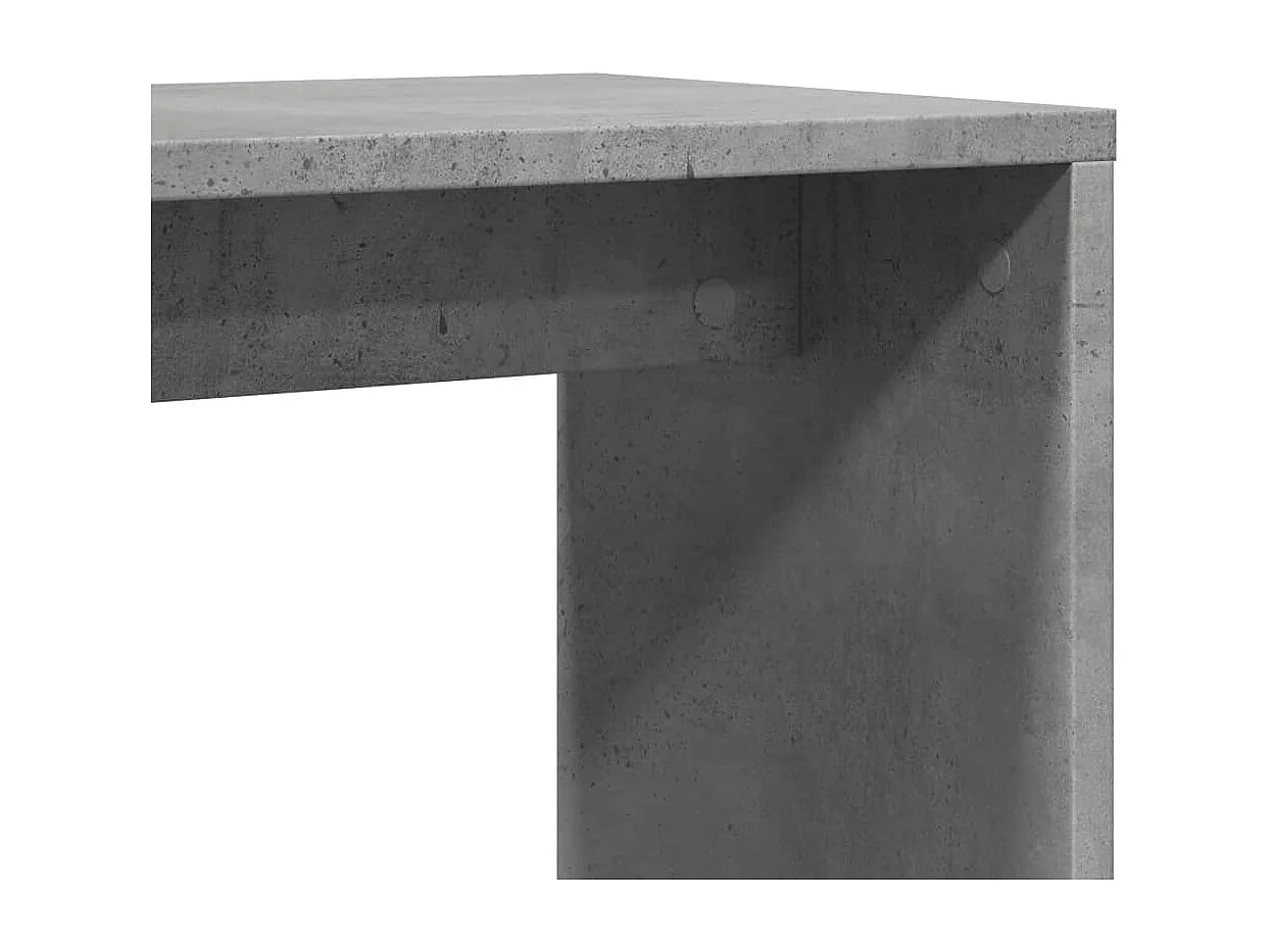Tables d'appoint 2 pièces gris béton 50x30x50 cm bois d'ingénierie