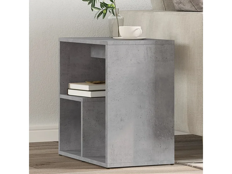 Tables d'appoint 2 pièces gris béton 50x30x50 cm bois d'ingénierie