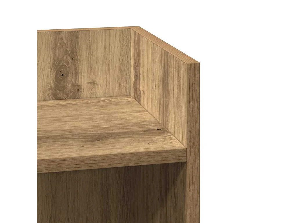 Tables d'appoint 2 pièces avec étagère chêne artisanal 25,5x27x60cm