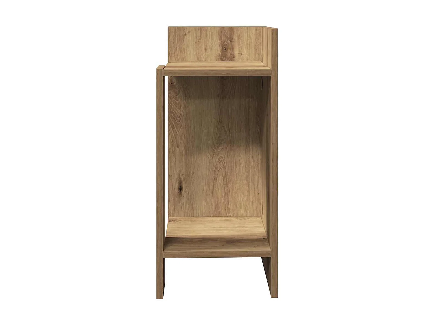 Mesas auxiliares 2 uds con estante artesanal roble 25,5x27x60cm