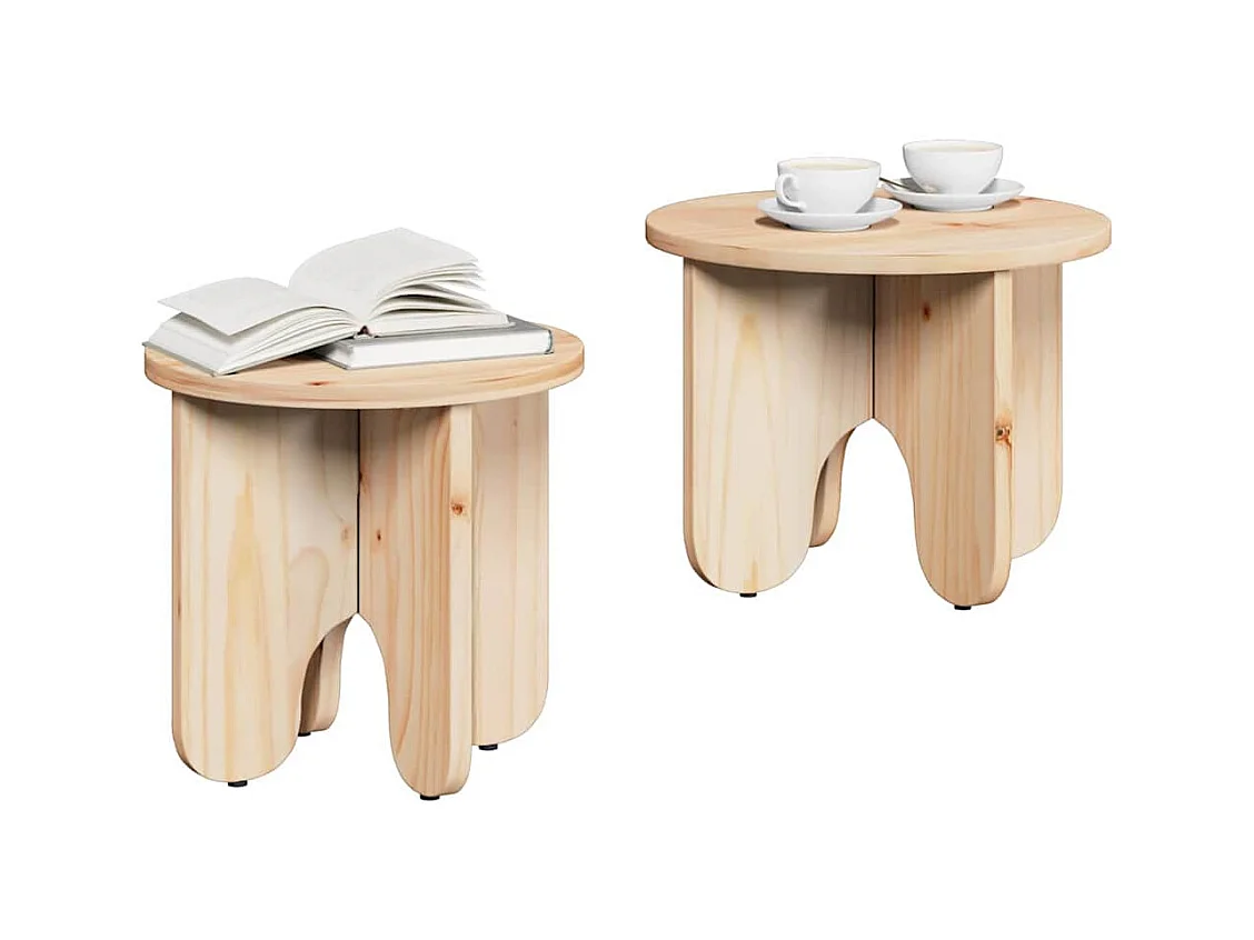 Table basse 2 pièces Naturel 39,5 x 39,5 x 30 cm