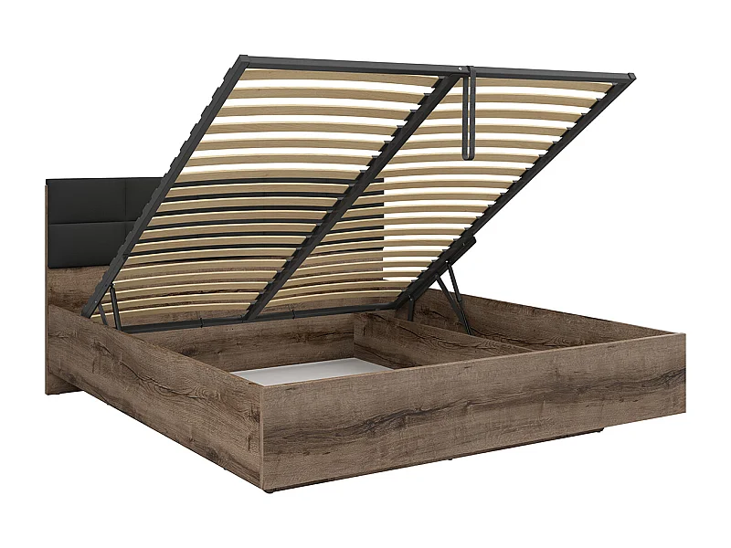 Letto con contenitore con base Romane marrone 180x200