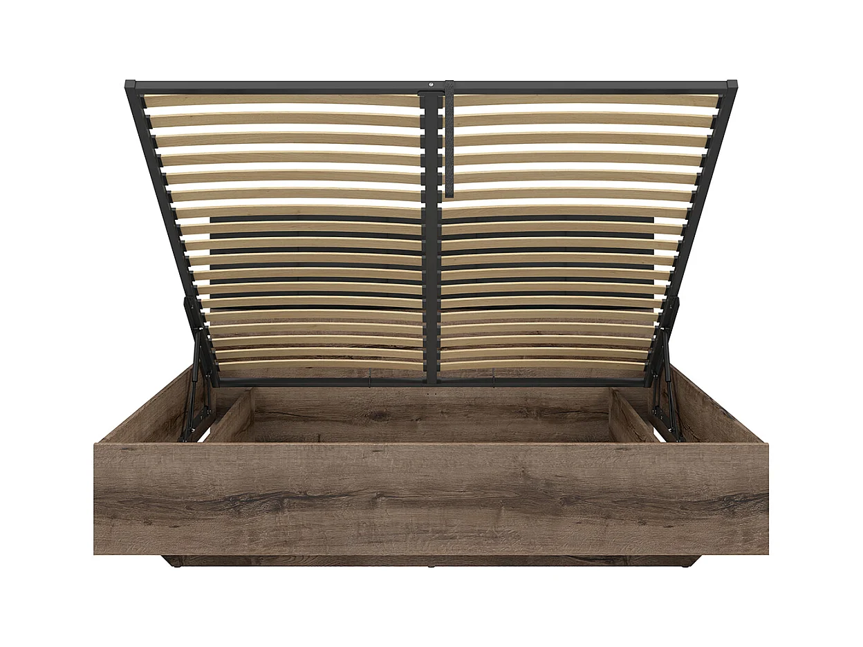 Letto con contenitore con base Romane marrone 180x200