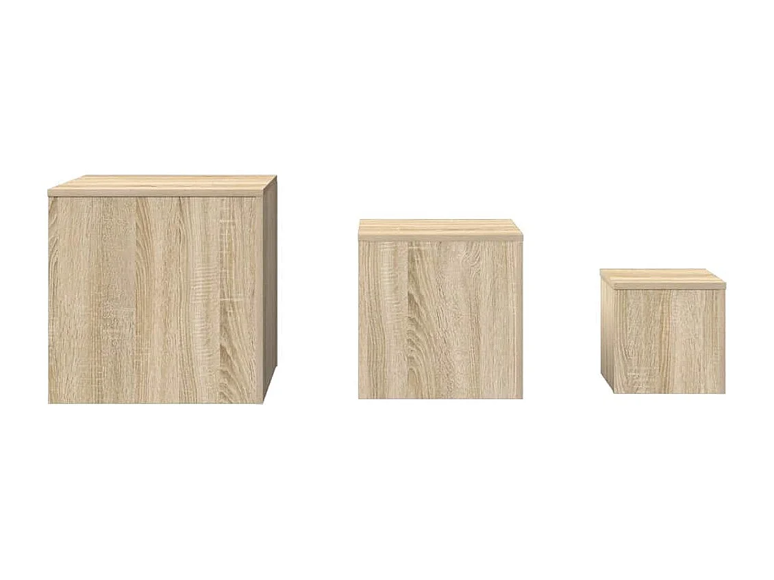Tables d'appoint 3 pièces Chêne Sonoma Aggloméré