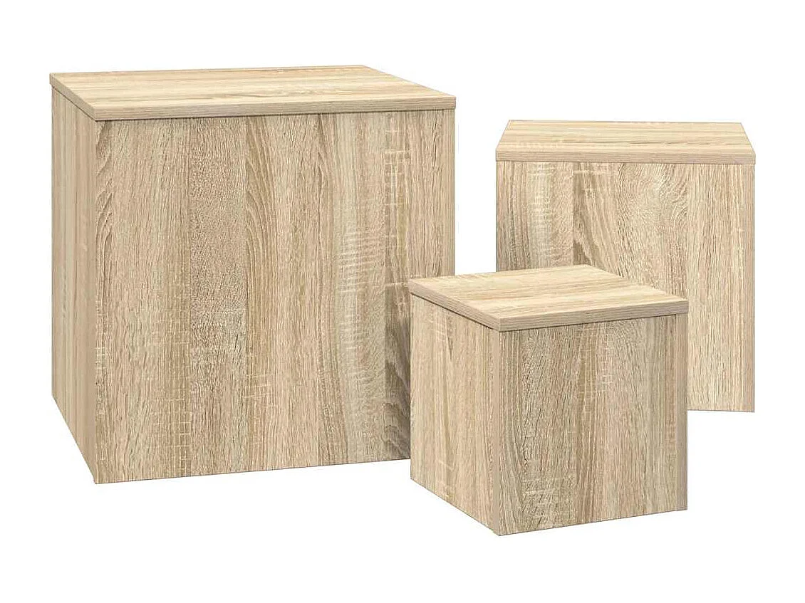 Tables d'appoint 3 pièces Chêne Sonoma Aggloméré
