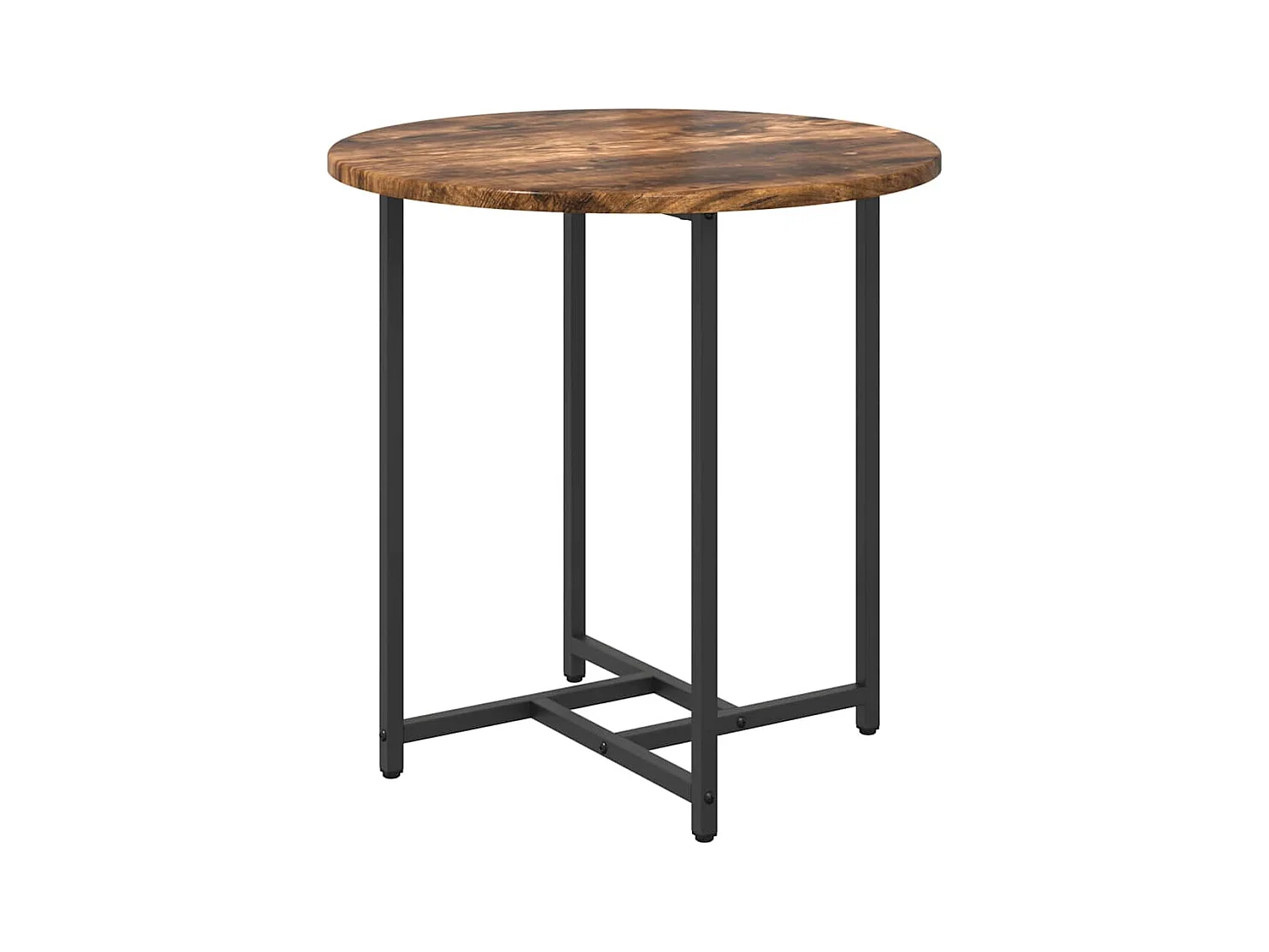 Ensemble de tables d'appoint 2 pièces Chêne fumé et noir