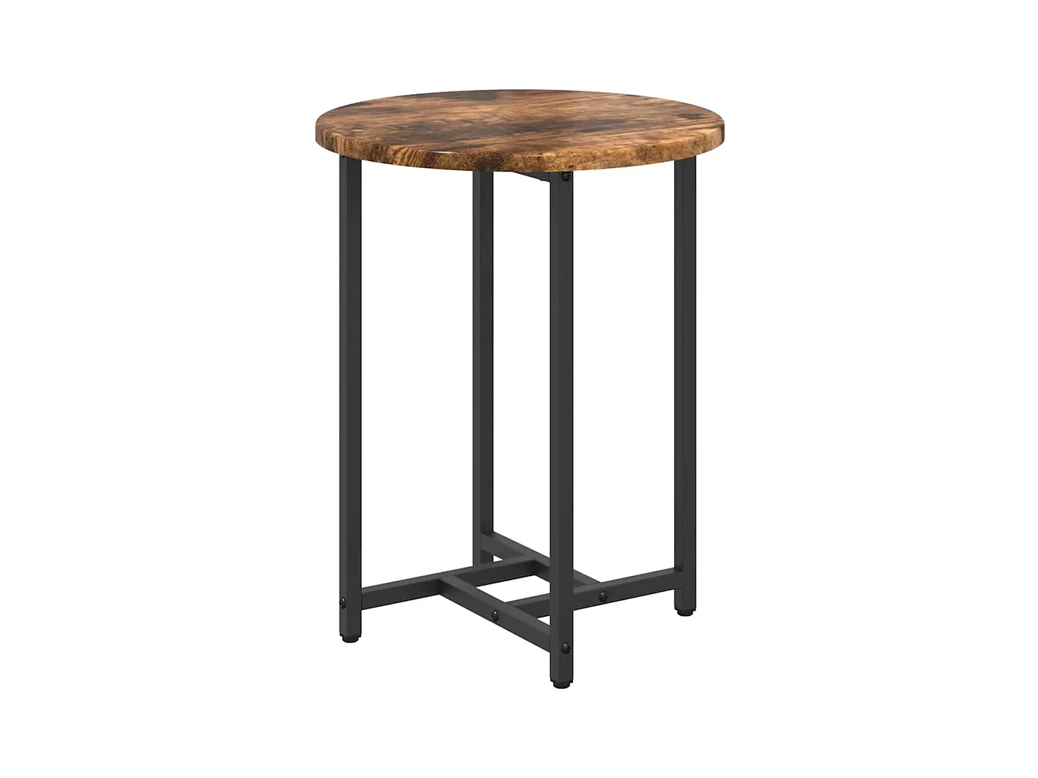 Ensemble de tables d'appoint 2 pièces Chêne fumé et noir