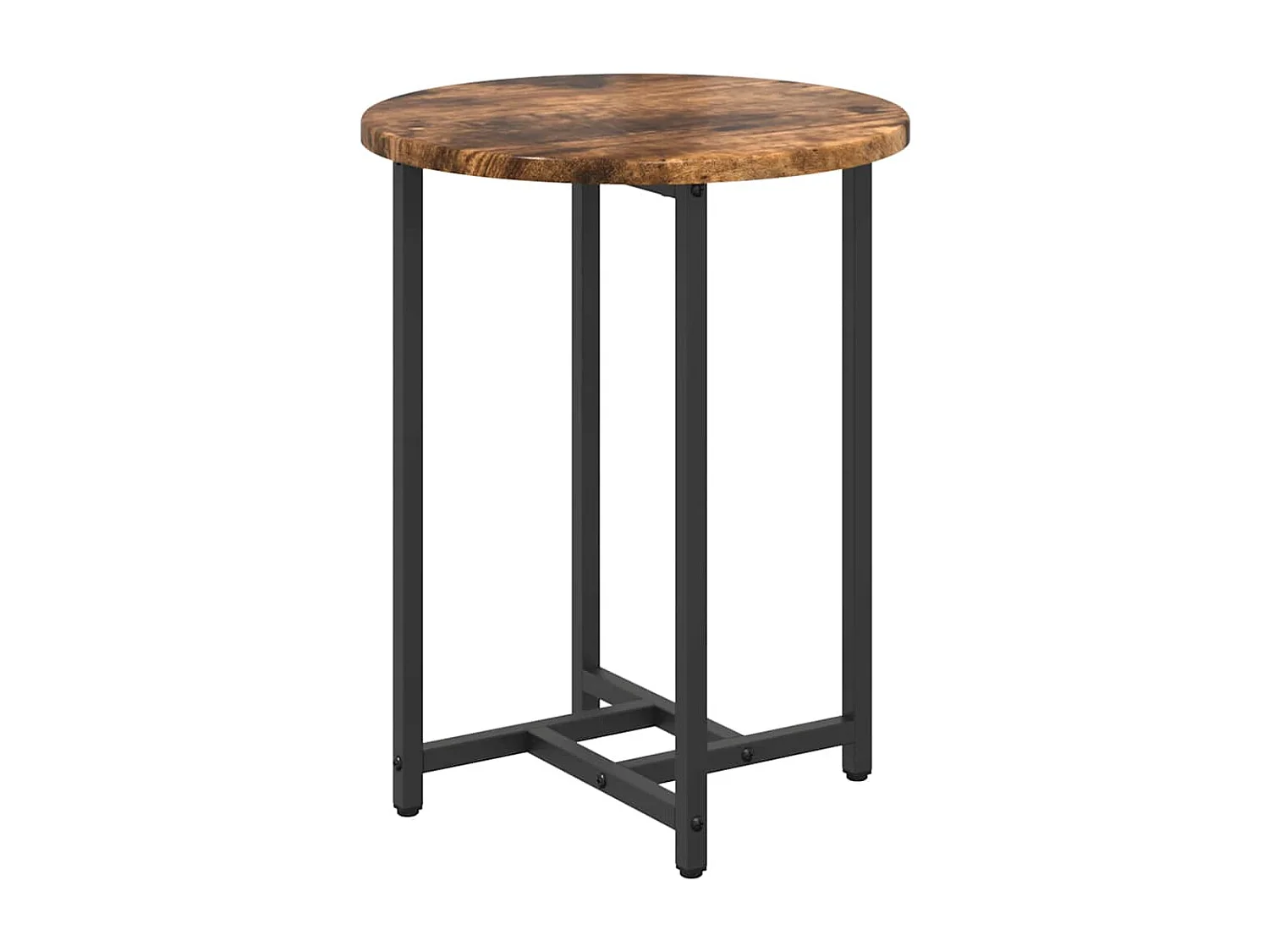 Ensemble de tables d'appoint 2 pièces Chêne fumé et noir