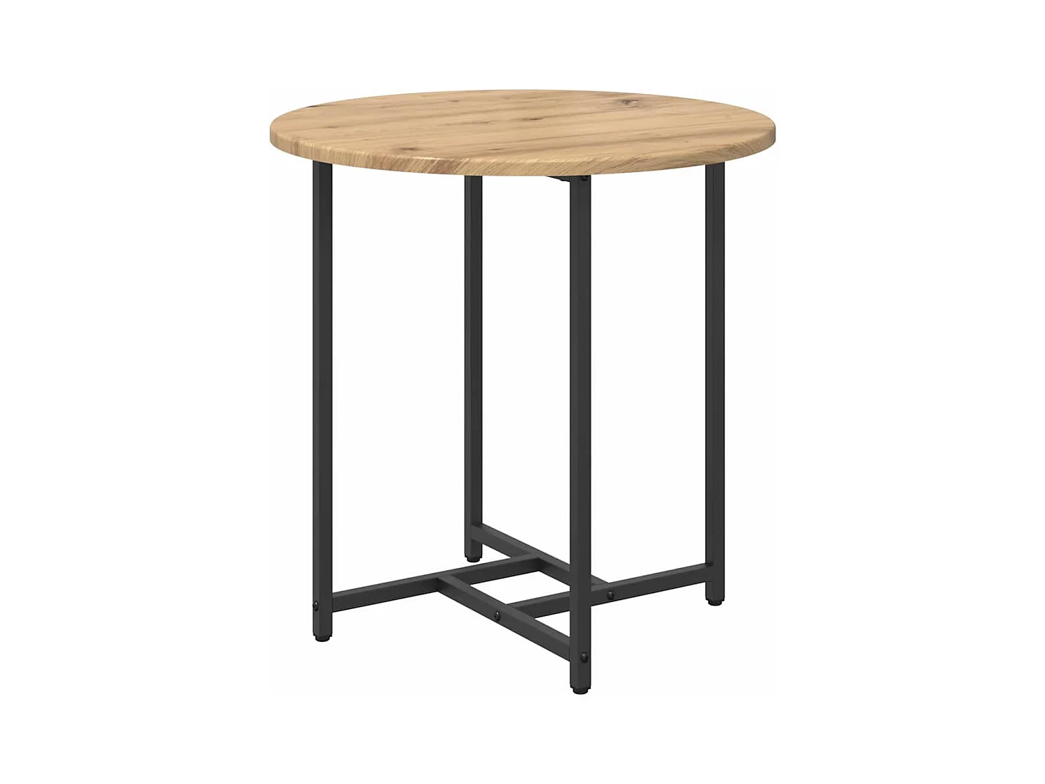 Ensemble de tables d'appoint 2 pièces Chêne artisanal et noir