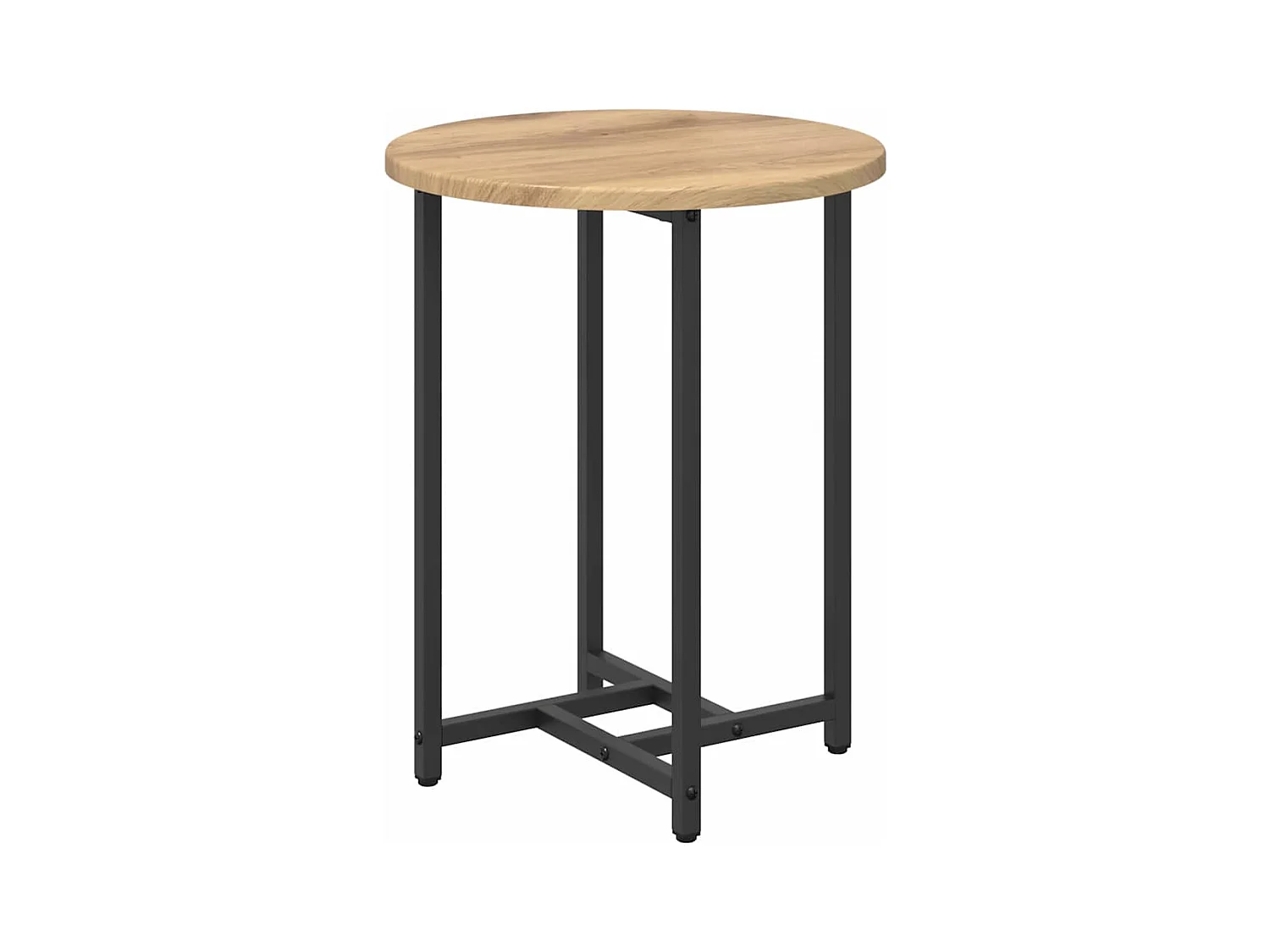 Ensemble de tables d'appoint 2 pièces Chêne artisanal et noir