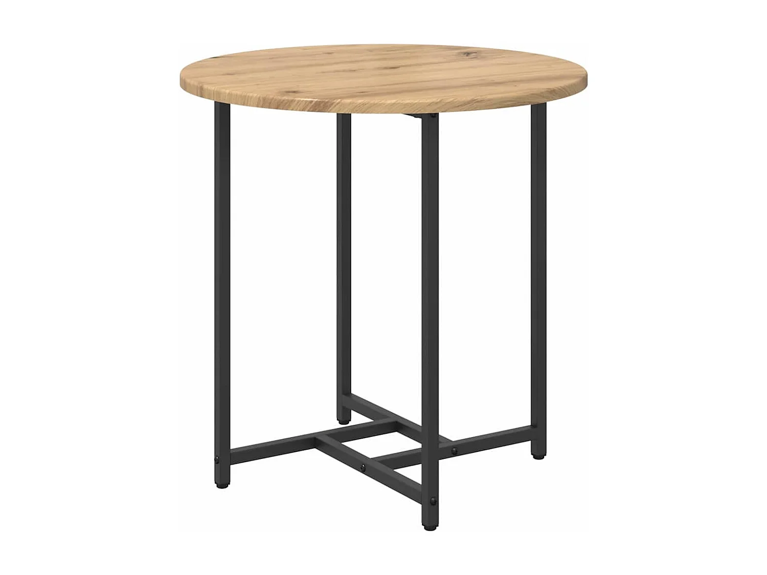 Ensemble de tables d'appoint 2 pièces Chêne artisanal et noir