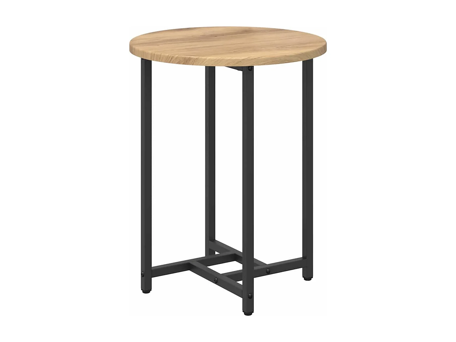 Ensemble de tables d'appoint 2 pièces Chêne artisanal et noir