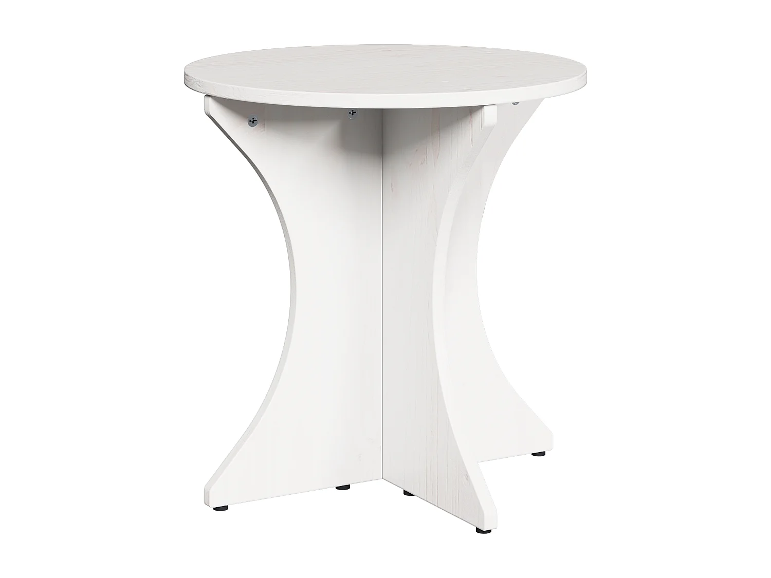 Table basse 2 pièces Blanc 46 x 46 x 47 cm Bois massif en pin