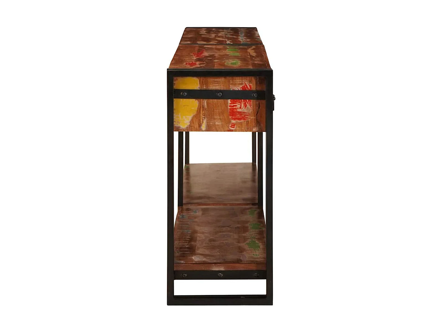 Tables d'appoint 2 pièces Multicolore Bois massif de récupération