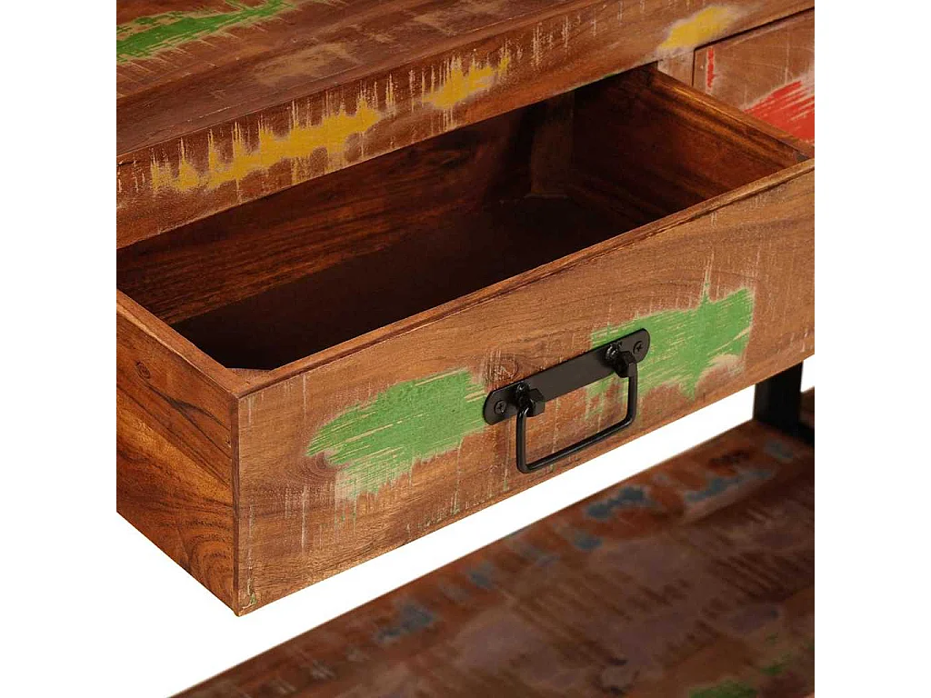 Tables d'appoint 2 pièces Multicolore Bois massif de récupération