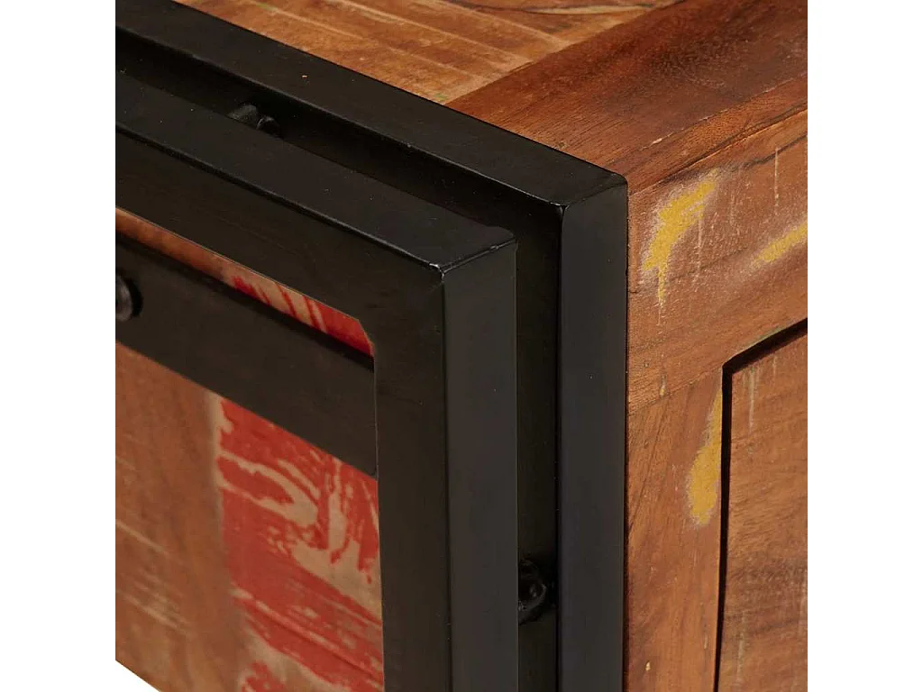 Wandtafels met lade 2 pcs Multikleur Massief gerecycled hout