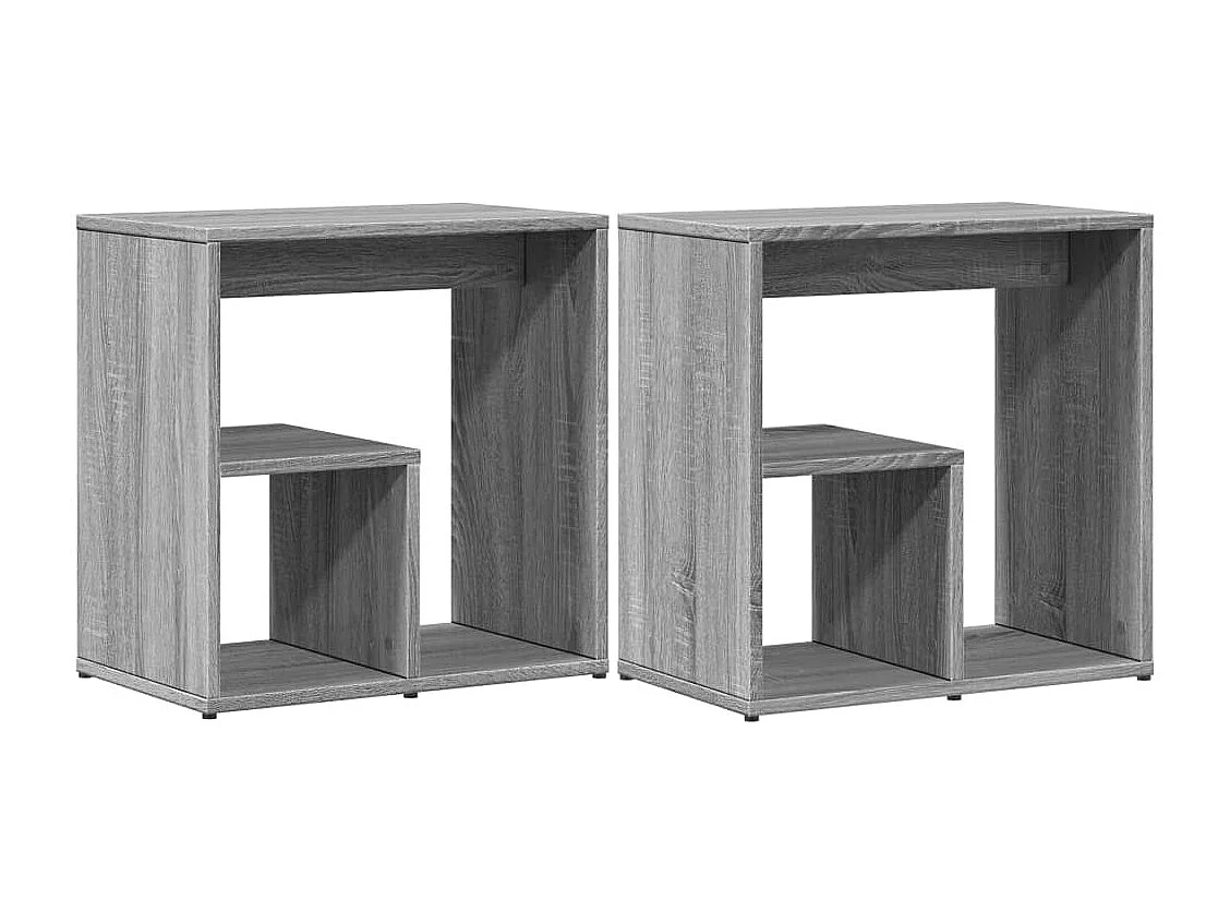 Tables d'appoint 2 pièces sonoma gris 50x30x50cm bois d'ingénierie